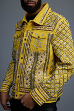 Men's Hand-Made Denim Jacket [Yellow]