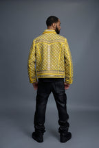 Men's Hand-Made Denim Jacket [Yellow]