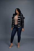 Women's Leather With Chinchilla Rex Combo