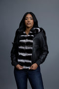 Women's Leather With Chinchilla Rex Combo
