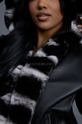 Women's Leather With Chinchilla Rex Combo