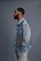 Men's Hand-Made Denim Jacket [Ice Blue]
