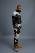 Men's Dylan Pony Skin Jean Jacket And Cargo Pants Set [Natural]