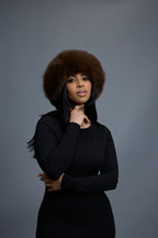 Women's Natalia Leather And Fox Russian Hat [Chocolate]