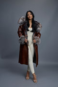 Women’s Margo Shearling Sheepskin Jacket With Fox