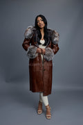 Women's Margo Shearling Sheepskin Jacket With Fox [Cognac]