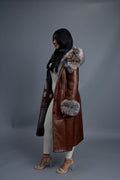 Women’s Margo Shearling Sheepskin Jacket With Fox