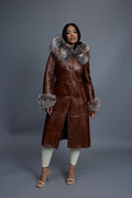 Women’s Margo Shearling Sheepskin Jacket With Fox