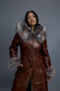 Women’s Margo Shearling Sheepskin Jacket With Fox