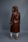 Women's Margo Shearling Sheepskin Jacket With Fox [Cognac]