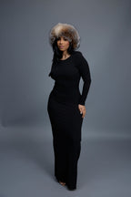 Women's Natalia Leather And Fox Russian Hat [Brown/Crystal]