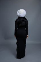 Women's Natalia Leather And Fox Russian Hat [White]