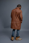 Men's Leather Single Breast Car Coat [Caramel Crunch]
