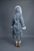 Women's Margo Shearling Sheepskin Jacket With Fox [Distressed Grey]