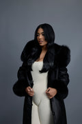 Women's Margo Shearling Sheepskin Jacket With Fox [Black]