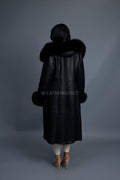 Women's Margo Shearling Sheepskin Jacket With Fox [Black]