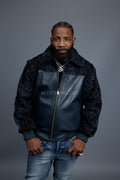 Men's Leather & Persian Lamb Combo 2.0 [Navy]