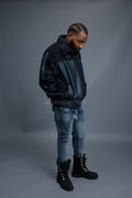 Men's Leather & Persian Lamb Combo 2.0 [Navy]