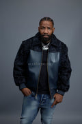 Men's Leather & Persian Lamb Combo 2.0 [Navy]