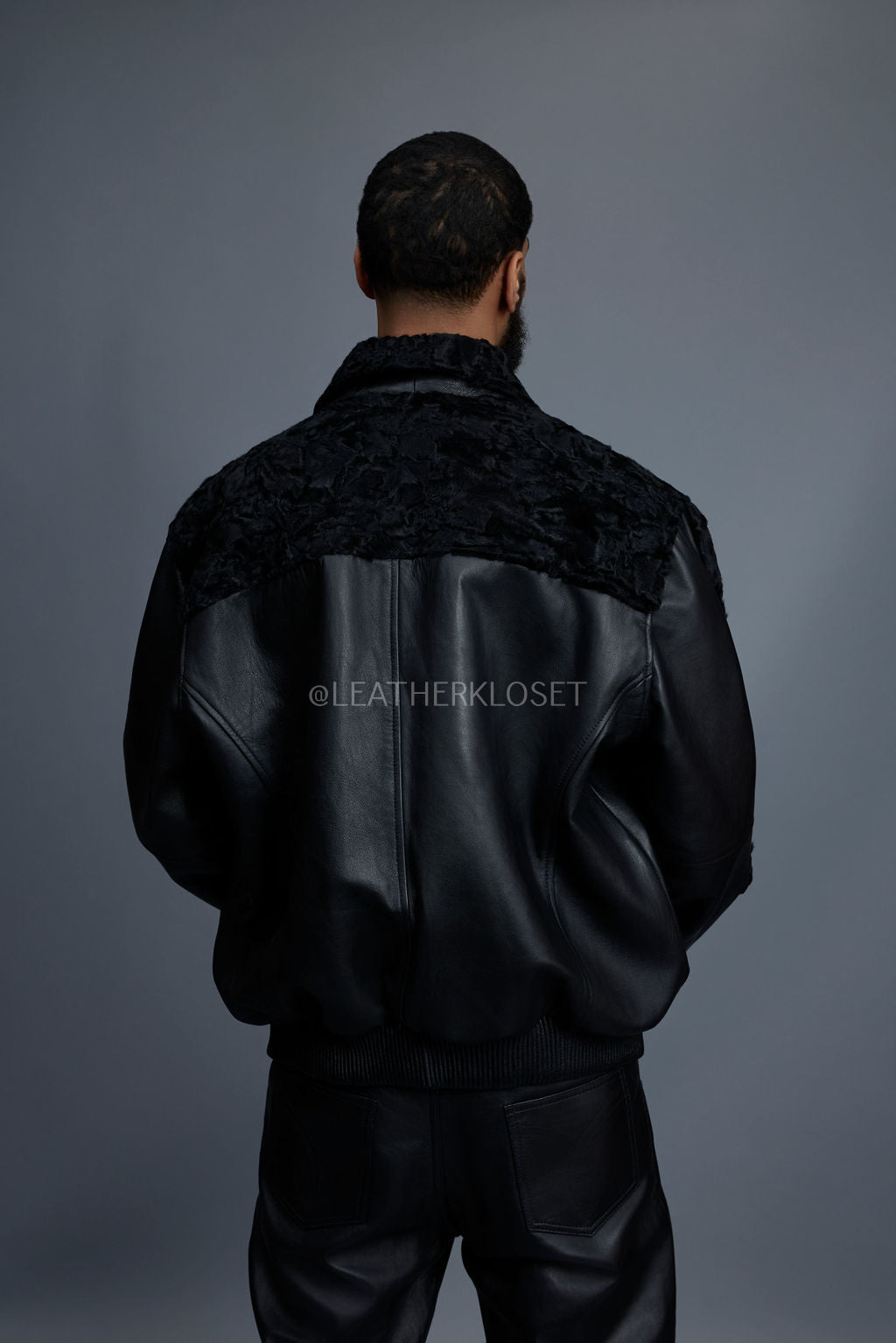 Men's Leather & Persian Lamb Combo 2.0 [Black]
