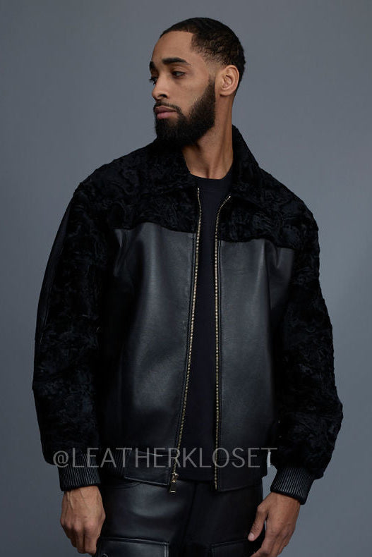 Men's Leather & Persian Lamb Combo 2.0 [Black]