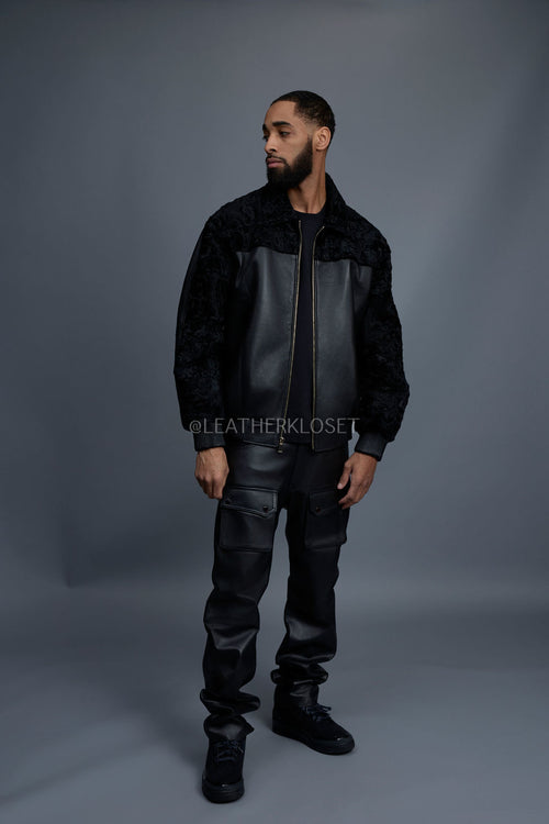 Men's Leather & Persian Lamb Combo 2.0 [Black]