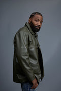 Men's Brando Leather Jacket [Olive]
