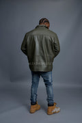 Men's Brando Leather Jacket [Olive]