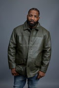 Men's Brando Leather Jacket [Olive]