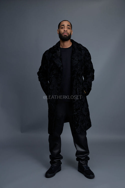 Men's Dex Persian Lamb Coat [Black]