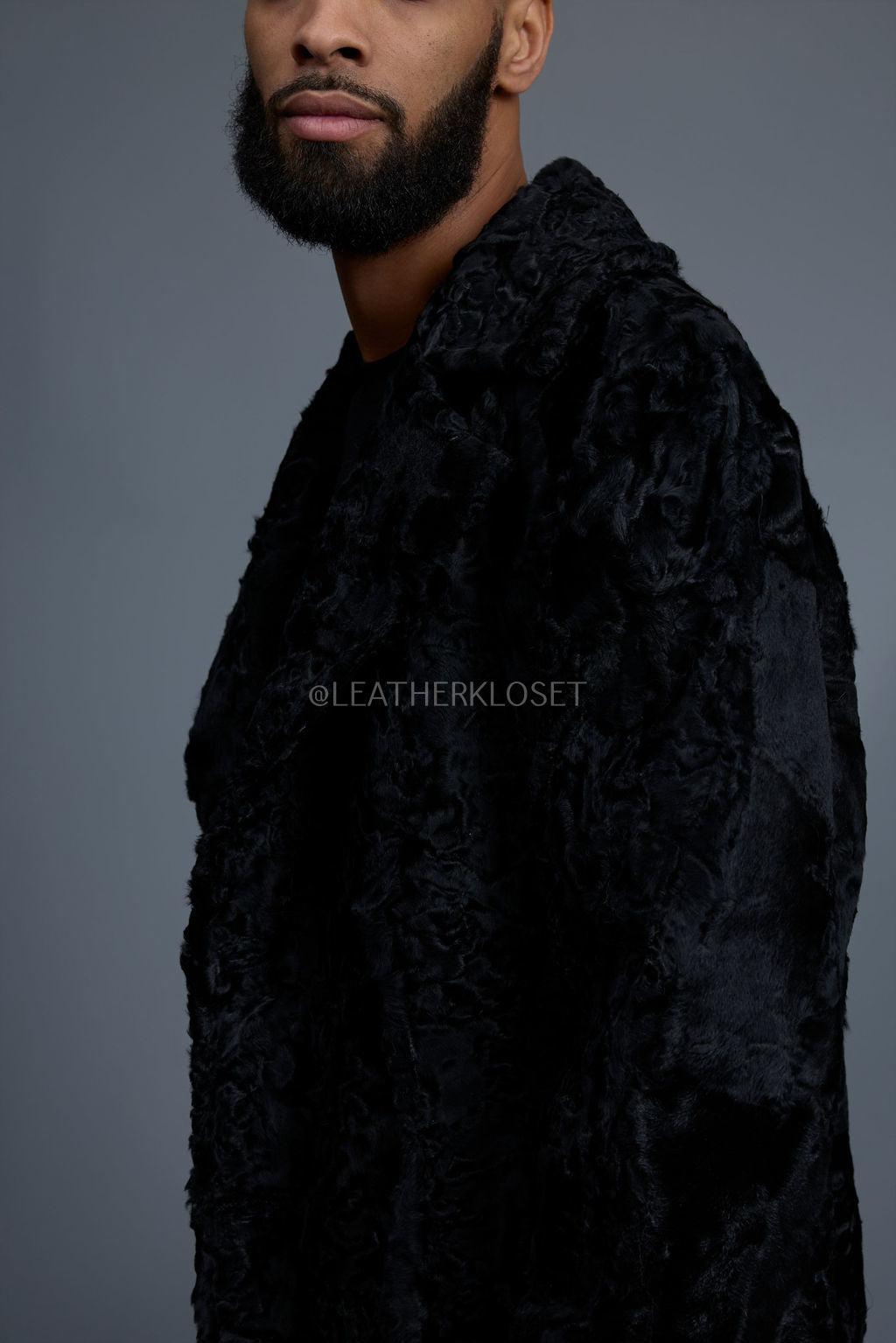 Men's Dex Persian Lamb Coat [Black]