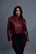 Women’s Pony & Leather Biker Jacket