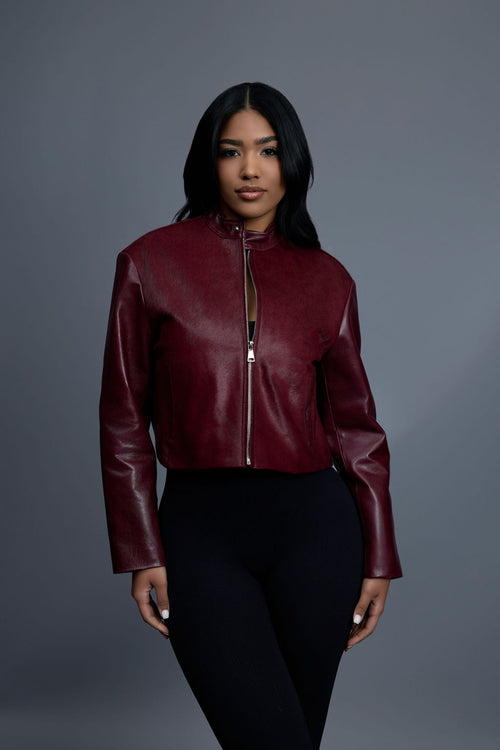 Women’s Pony & Leather Biker Jacket