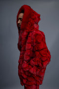 Men's Stealth Fox Bomber With Hood [Red]