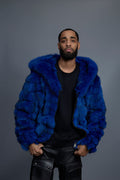 Men's Stealth Fox Bomber With Hood [Royal Blue]