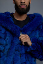 Men's Stealth Fox Bomber With Hood [Royal Blue]