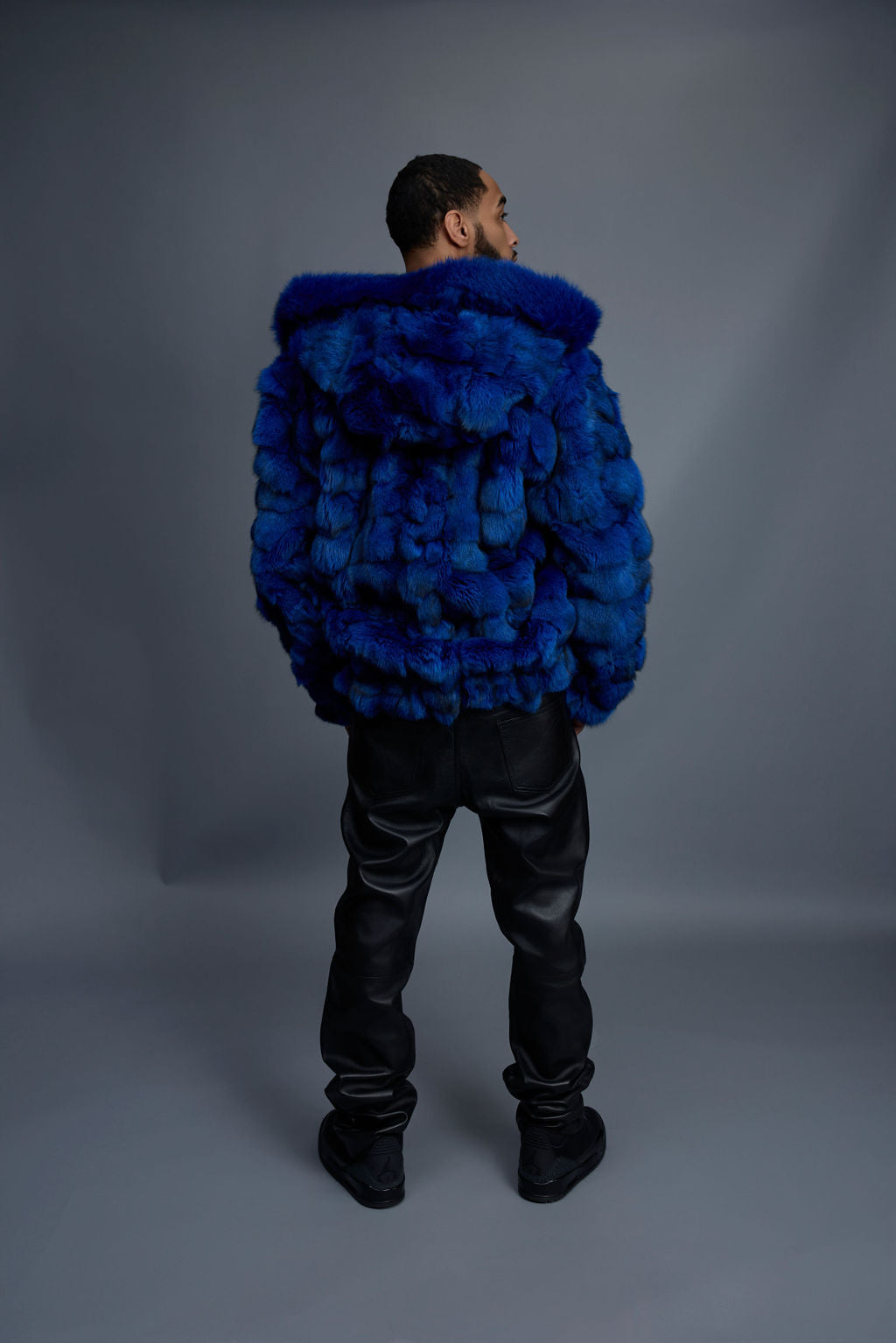 Men's Stealth Fox Bomber With Hood [Royal Blue]