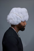 Unisex Fox Fur Russian Hat [Natural White]