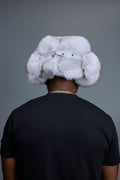 Unisex Fox Fur Russian Hat [Natural White]