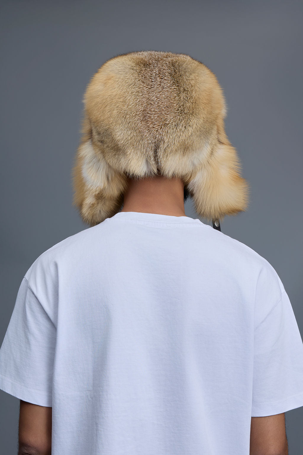 Unisex Fox Fur Russian Hat [Golden]
