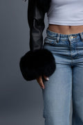 Women's Shorty Slim-Fit Long Sleeve Bolero With Fox [Black]