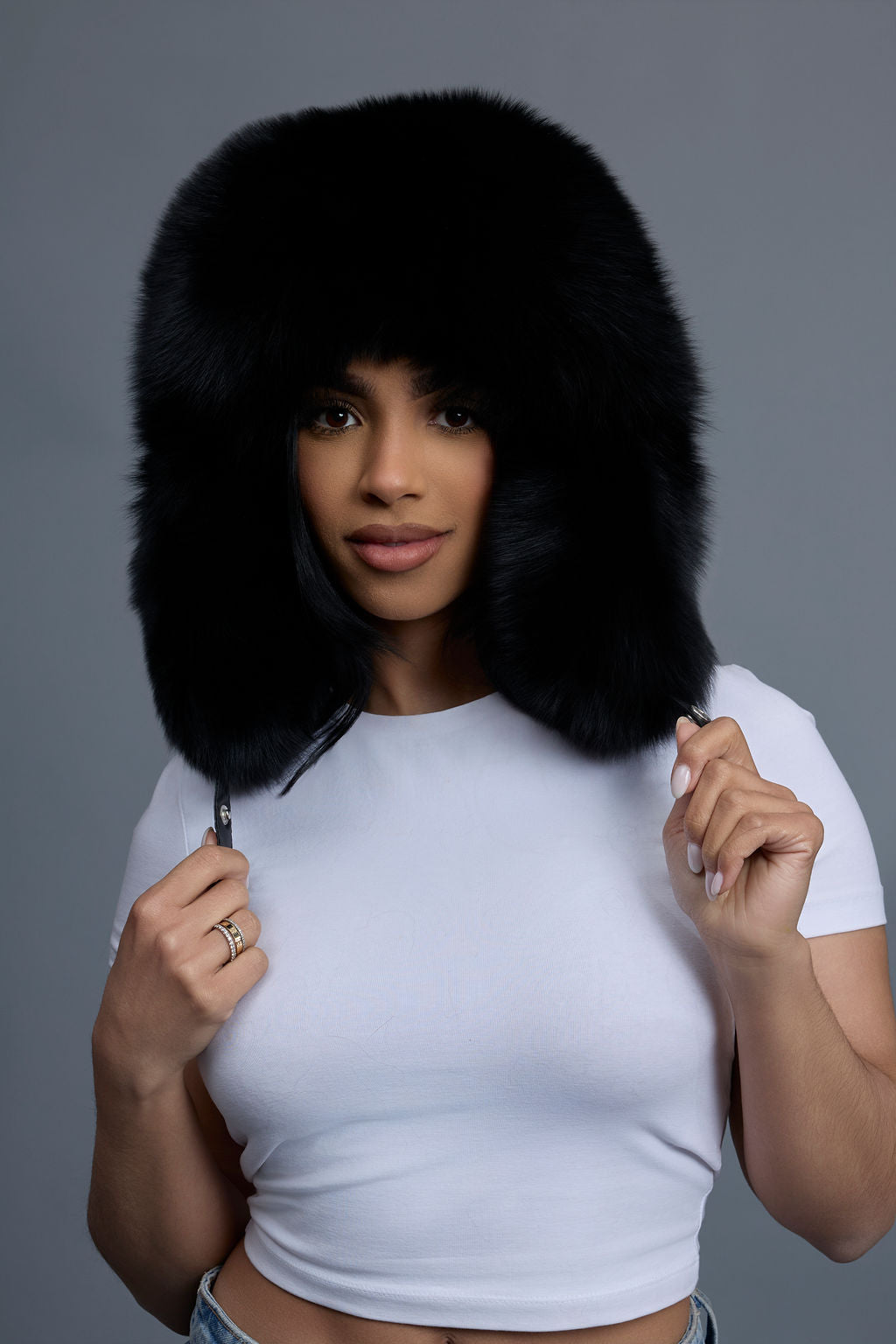 Women's Maria Fox Russian Hat [Black]