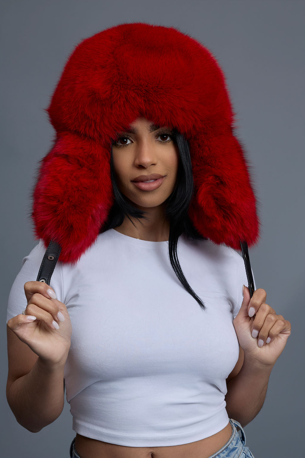 Women's Maria Fox Russian Hat [Red]