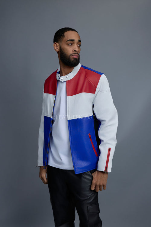Men's Kyle Multi Color Leather Jacket