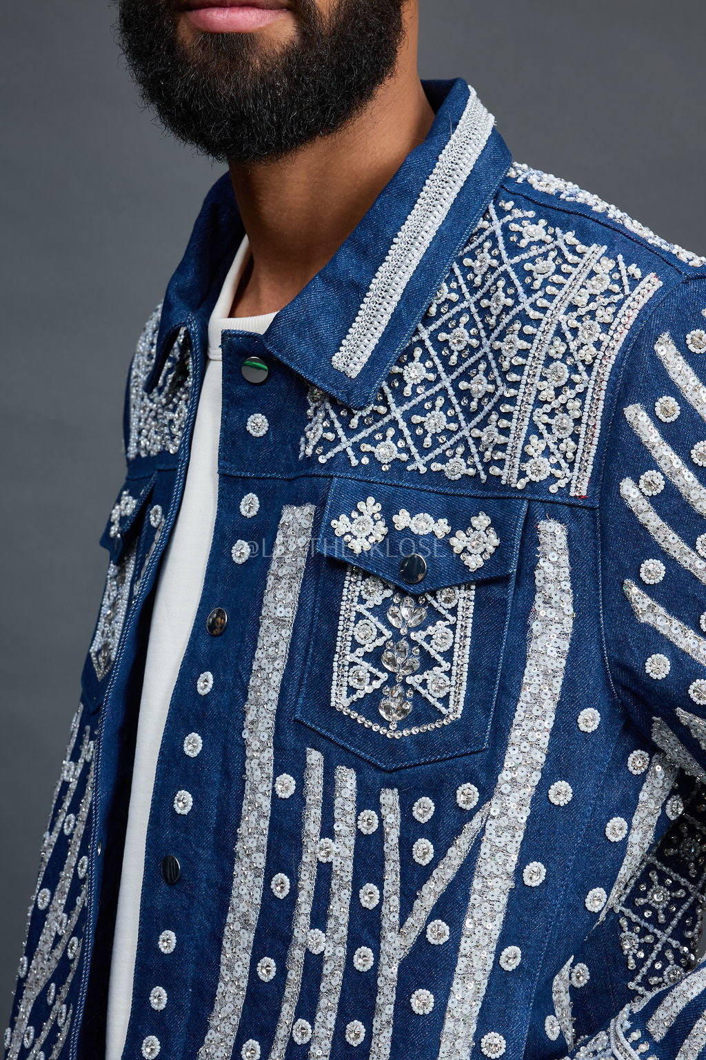 Men's Hand-Made Denim Jacket [Blue]