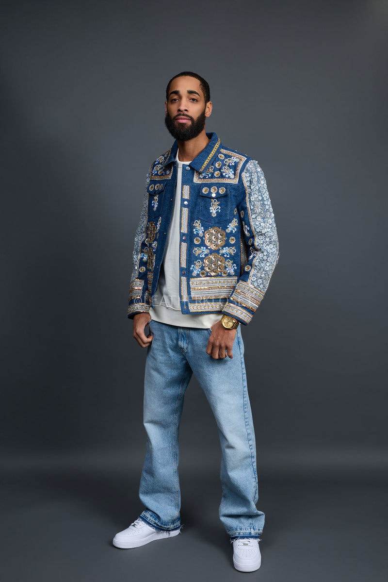 Men's Hand-Made Denim Jacket [Blue]