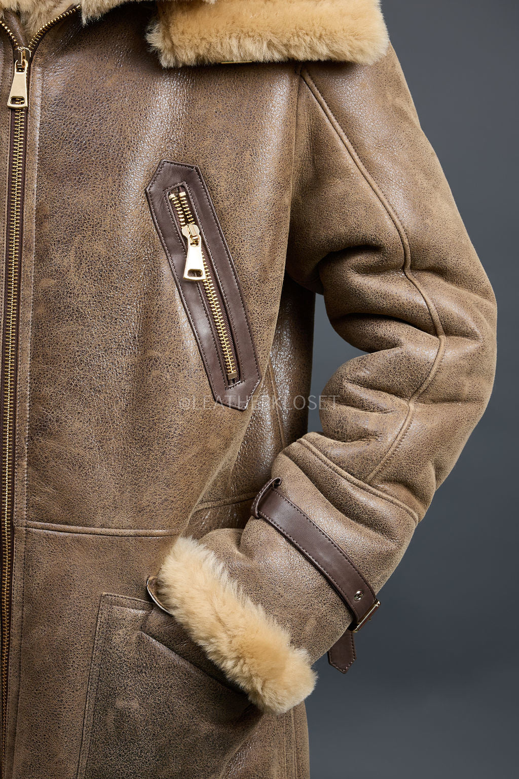 Men's Rome Sheepskin Shearling Coat [Green]