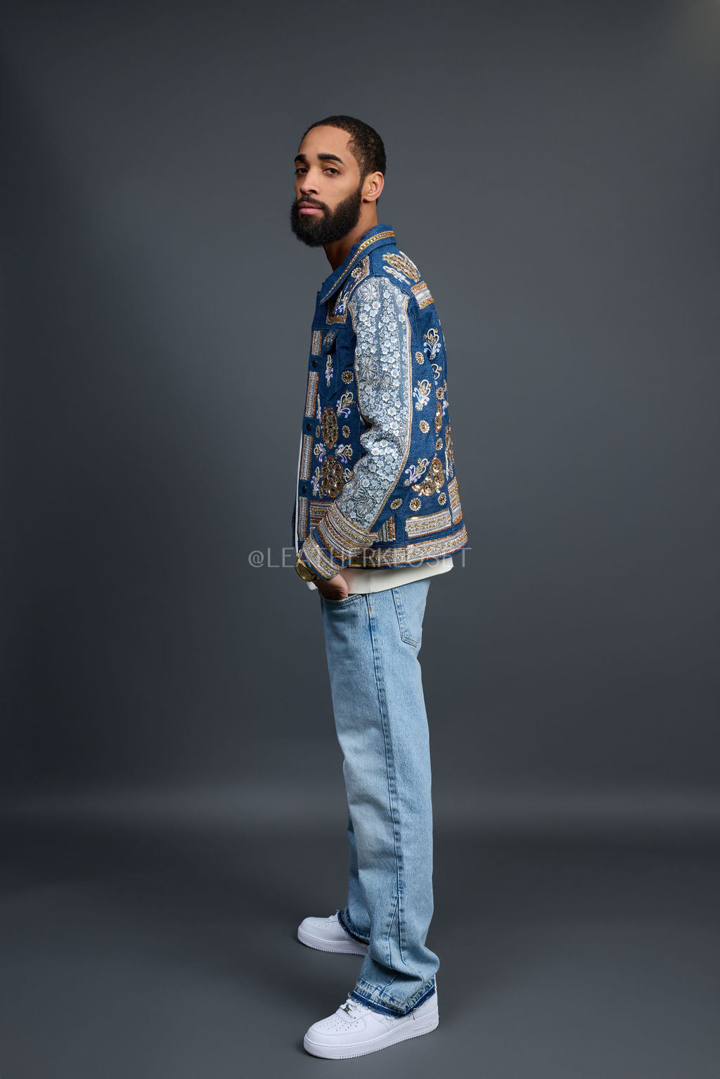 Men's Hand-Made Denim Jacket [Blue]