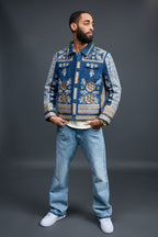Men's Hand-Made Denim Jacket [Blue]