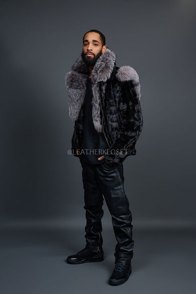 ジャケット・アウター ESMOK fur pocket leather blouson LeatherkLOSET0157Feb042025_gra